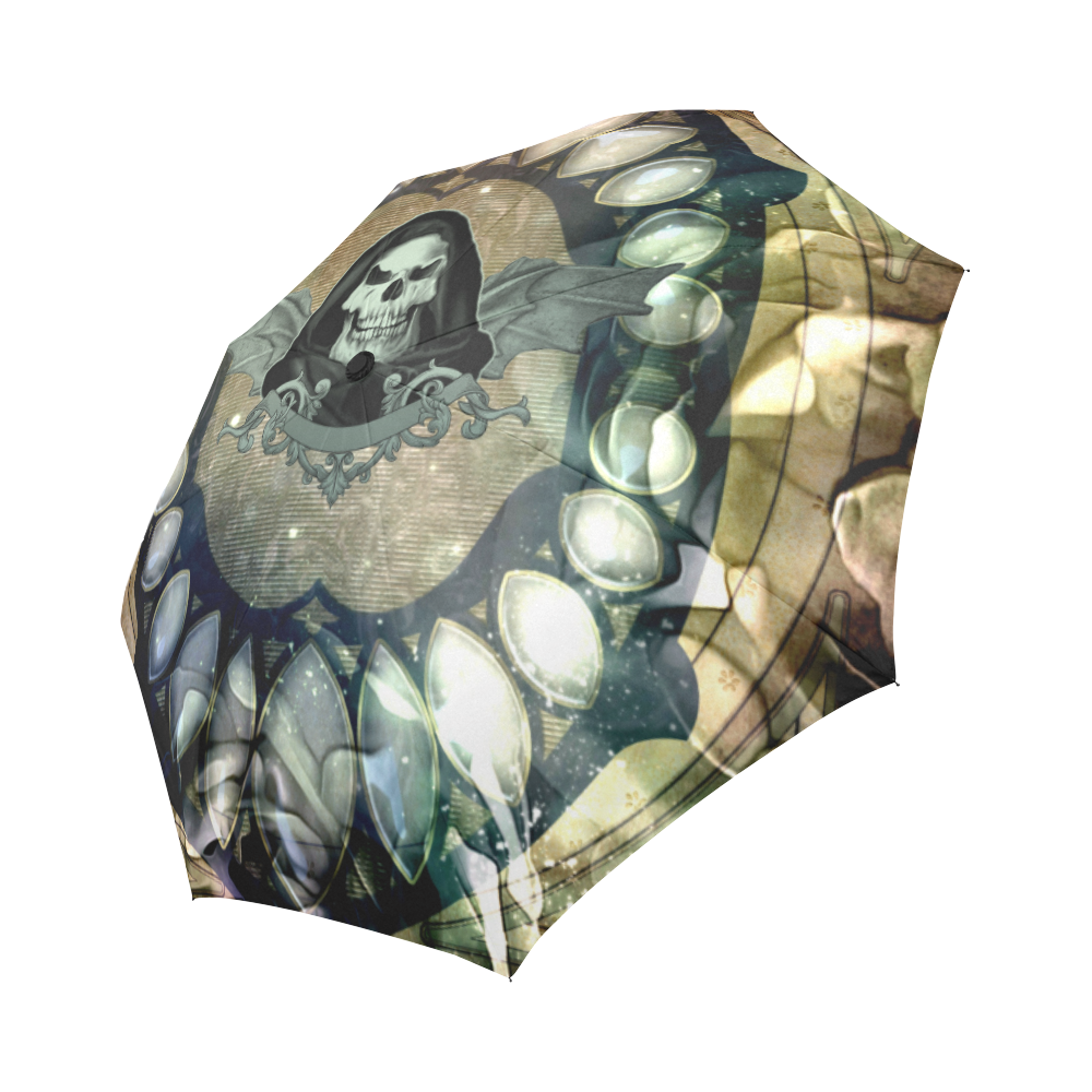 Awesome scary skull Auto-Foldable Umbrella (Model U04)