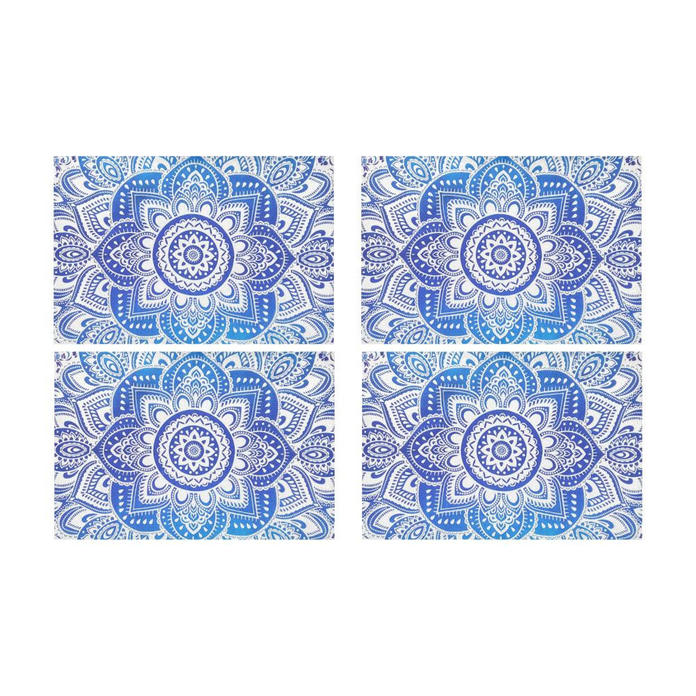 MANDALA LOTUS FLOWER Placemat 12’’ x 18’’ (Set of 4)