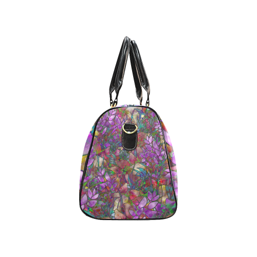 Floral Abstract Stained Glass G175 New Waterproof Travel Bag/Large (Model 1639)