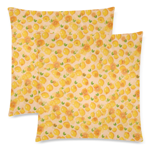 Citro Pattern by K.Merske Custom Zippered Pillow Cases 18"x 18" (Twin Sides) (Set of 2)