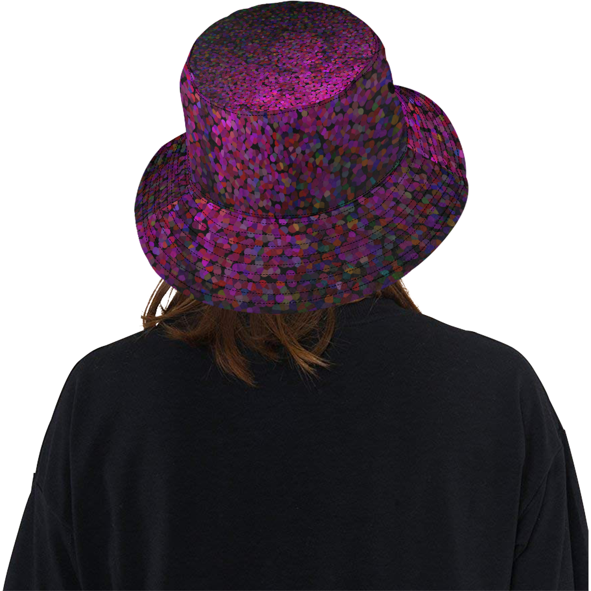 Pixel Glitch Pink All Over Print Bucket Hat