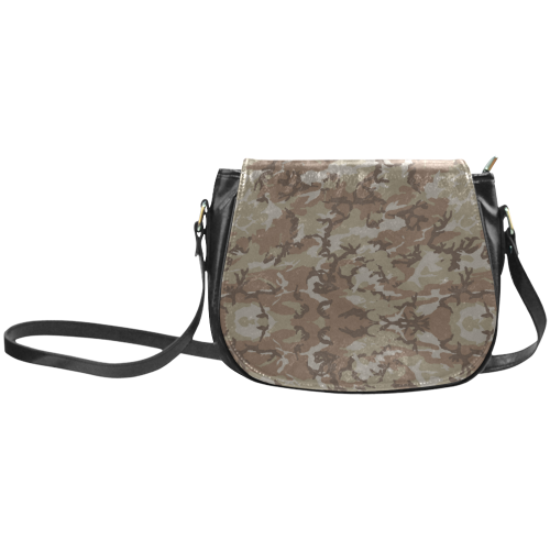 Woodland Desert Brown Camouflage Classic Saddle Bag/Small (Model 1648)