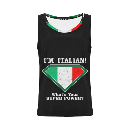 I'M Italian What's Your Super Power All Over Print Tank Top for Women (Model T43)