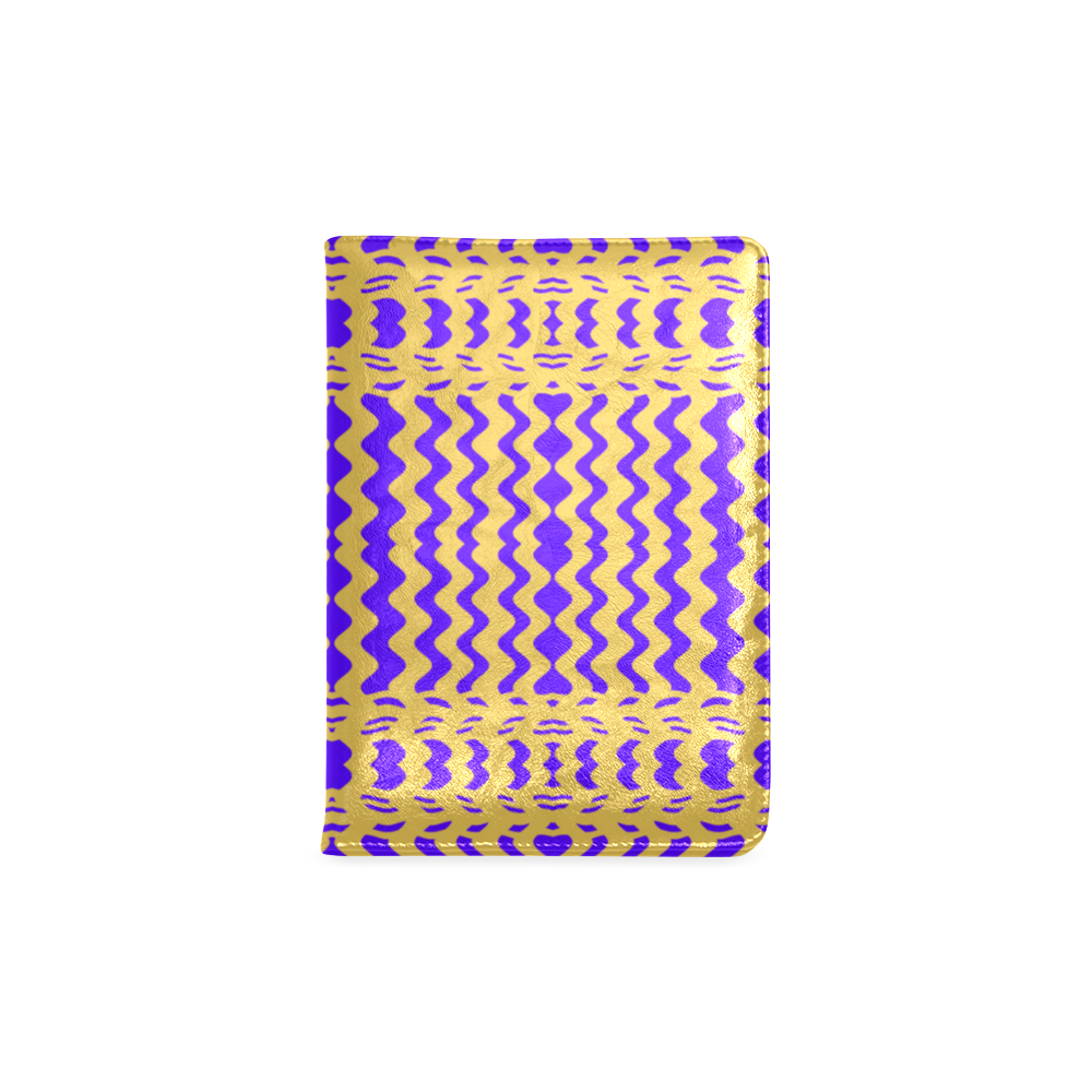 Purple Yellow Modern  Waves Lines Custom NoteBook A5