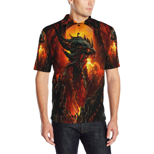 Fire Nation Men's All Over Print Polo Shirt (Model T55)