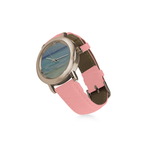 SEA Women's Rose Gold Leather Strap Watch(Model 201)