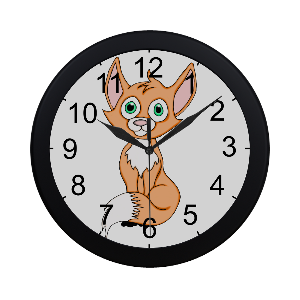 Foxy Roxy Circular Plastic Wall clock