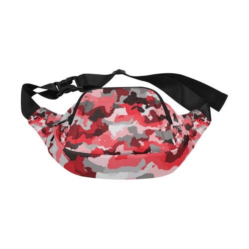 camouflage red,black Fanny Pack/Small (Model 1677)