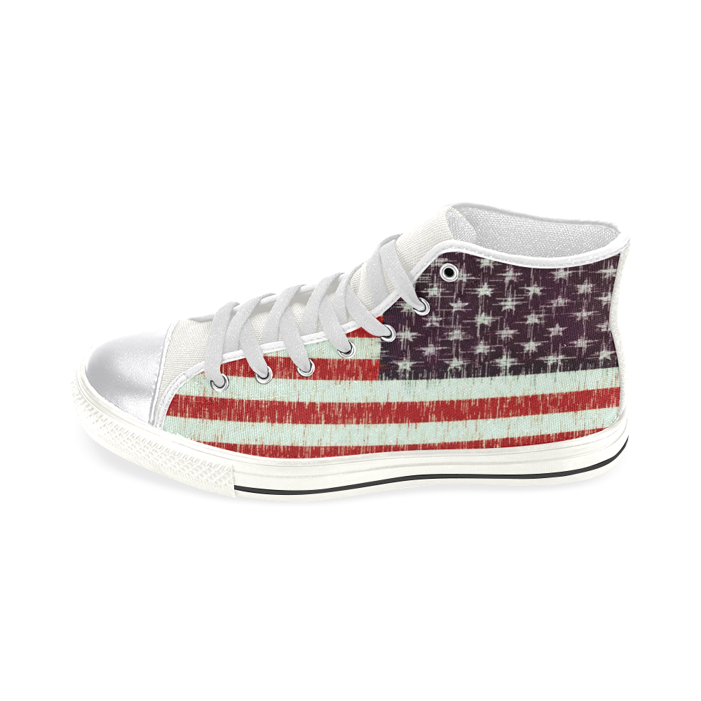 Ameican Flag Design By Me by Doris Clay-Kersey Women's Classic High Top Canvas Shoes (Model 017)