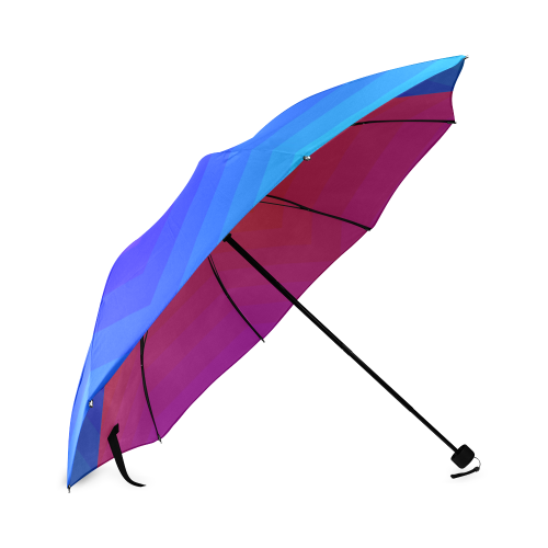 Pink red and blue purple multiple squares Foldable Umbrella (Model U01)