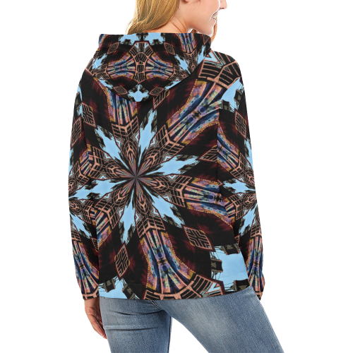 Industrial Grunge 3 All Over Print Hoodie for Women (USA Size) (Model H13)