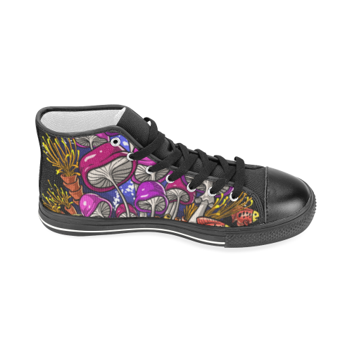 Ocean Psychedelic Magic Mushrooms Shoes Men’s Classic High Top Canvas Shoes (Model 017)