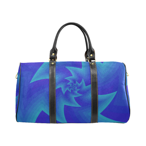 Royal blue star spiral New Waterproof Travel Bag/Small (Model 1639)
