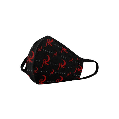 Red Queen Pattern Black Mouth Mask