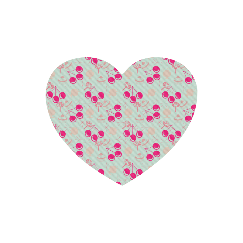 bubblegum cherry Heart-shaped Mousepad