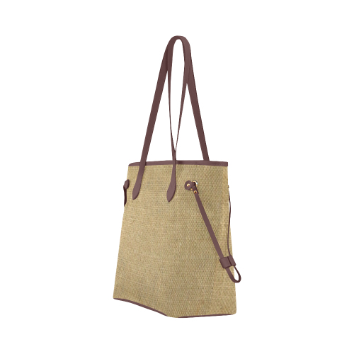 Burlap Coffee Sack Clover Canvas Tote Bag (Model 1661)