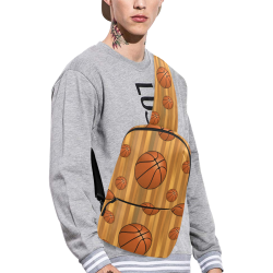 Basketballs with Wood Background Chest Bag (Model 1678)