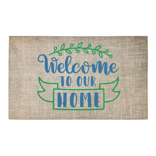 Welcome to Our Home Door Mat Azalea Doormat 30" x 18" (Sponge Material)