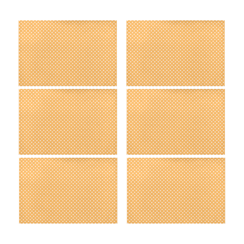 Yellow orange polka dots Placemat 12’’ x 18’’ (Set of 6)