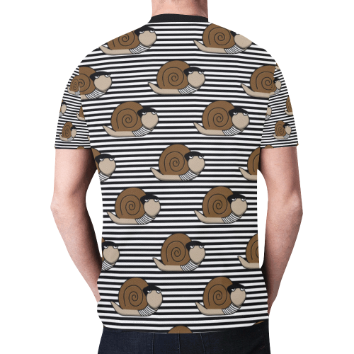 Escargot ~ French Snail New All Over Print T-shirt for Men (Model T45)