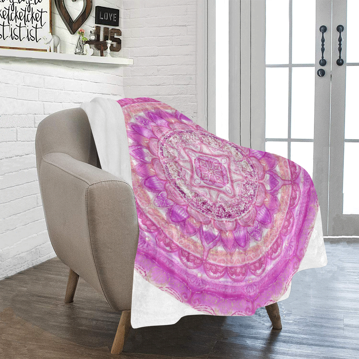 delicate silk mandala 12 Ultra-Soft Micro Fleece Blanket 40"x50"