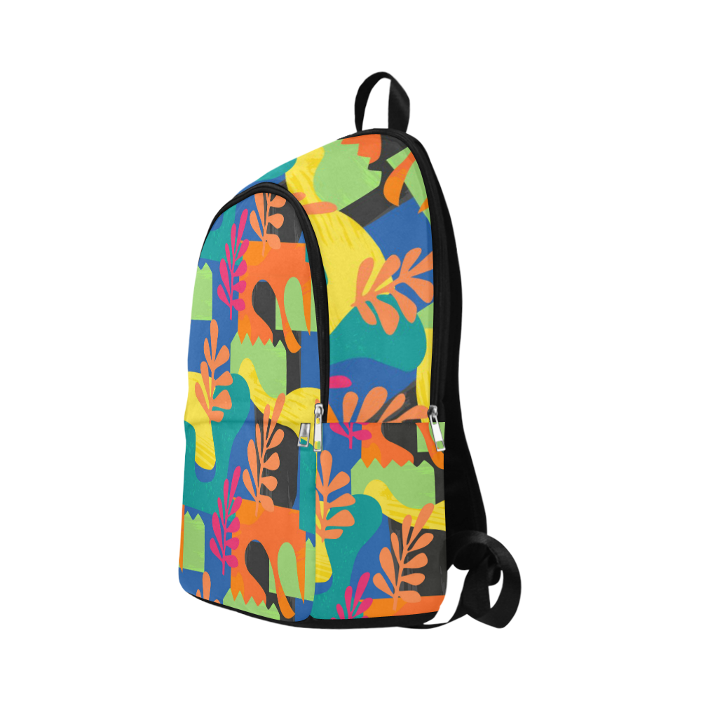 Abstract Nature Pattern Fabric Backpack for Adult (Model 1659)