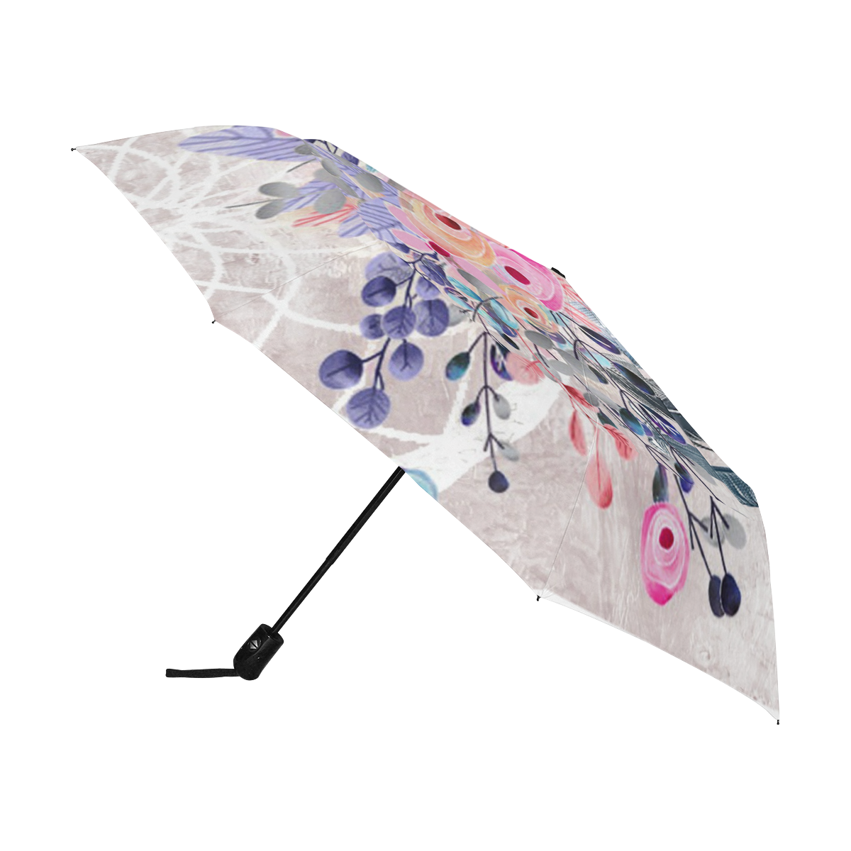 pink dreamcatcher floral Anti-UV Auto-Foldable Umbrella (U09)