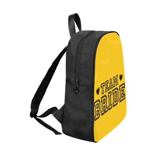 Team Bride Yellow Fabric School Backpack (Model 1682) (Large)