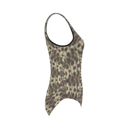 I am big cat with sweet catpaws decorative Vest One Piece Swimsuit (Model S04)