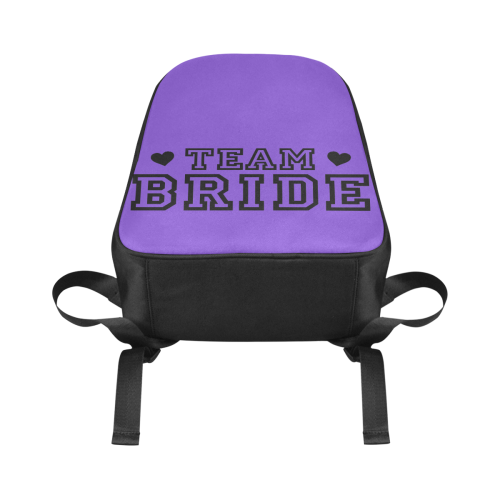 Team Bride Purple Fabric School Backpack (Model 1682) (Large)