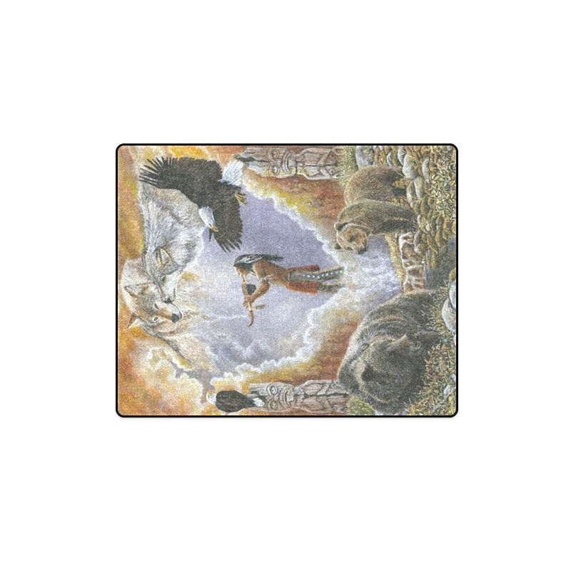 One With Nature Peace Pipe Blanket 40"x50"
