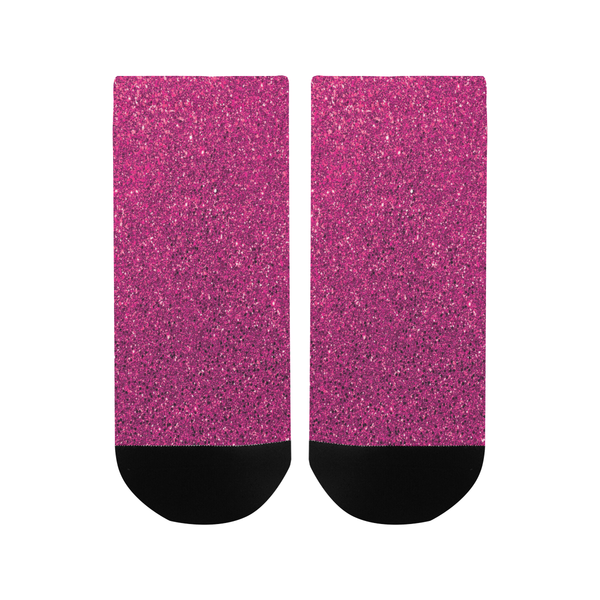 Hot Pink Glitter Men's Ankle Socks