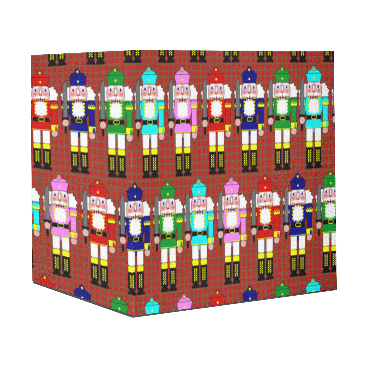 Christmas Nutcracker Toy Soldiers on Red Plaid Gift Wrapping Paper 58"x 23" (5 Rolls)
