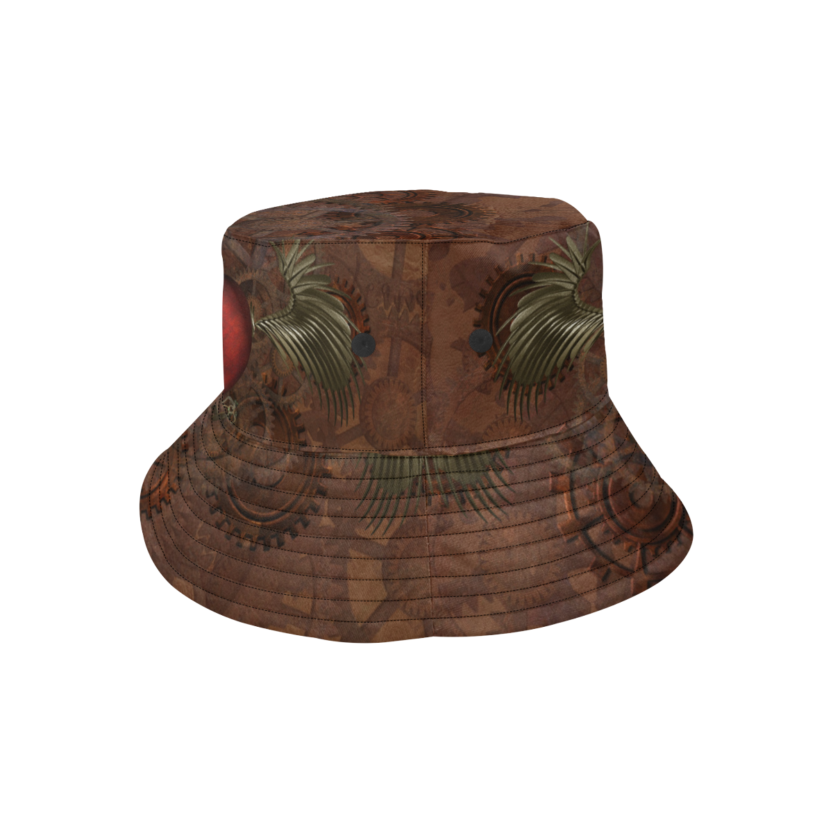 Awesome Steampunk Heart With Wings All Over Print Bucket Hat