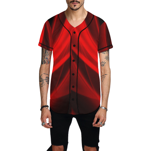 Gothic Flame All Over Print Baseball Jersey for Men (Model T50)
