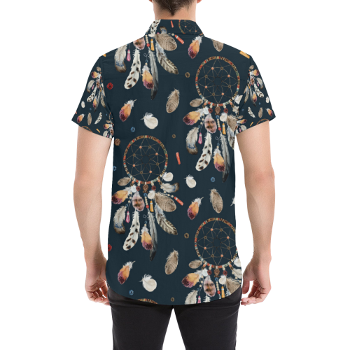 Dreamcatcher Men's All Over Print Short Sleeve Shirt/Large Size (Model T53)