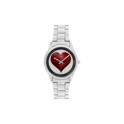 Heart  Las Vegas Symbol Playing Card Shape Men's Stainless Steel Watch(Model 104)