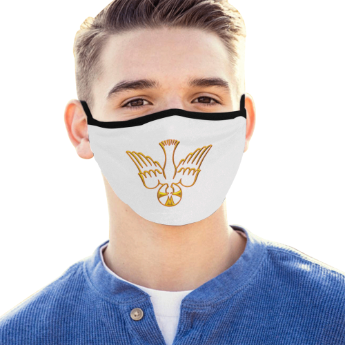 Christian Symbols Golden Holy Spirit Mouth Mask