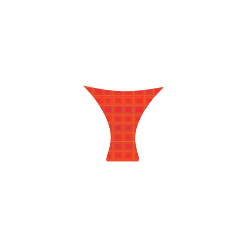 Red orange multicolored multiple squares Custom Bikini Swimsuit (Model S01)