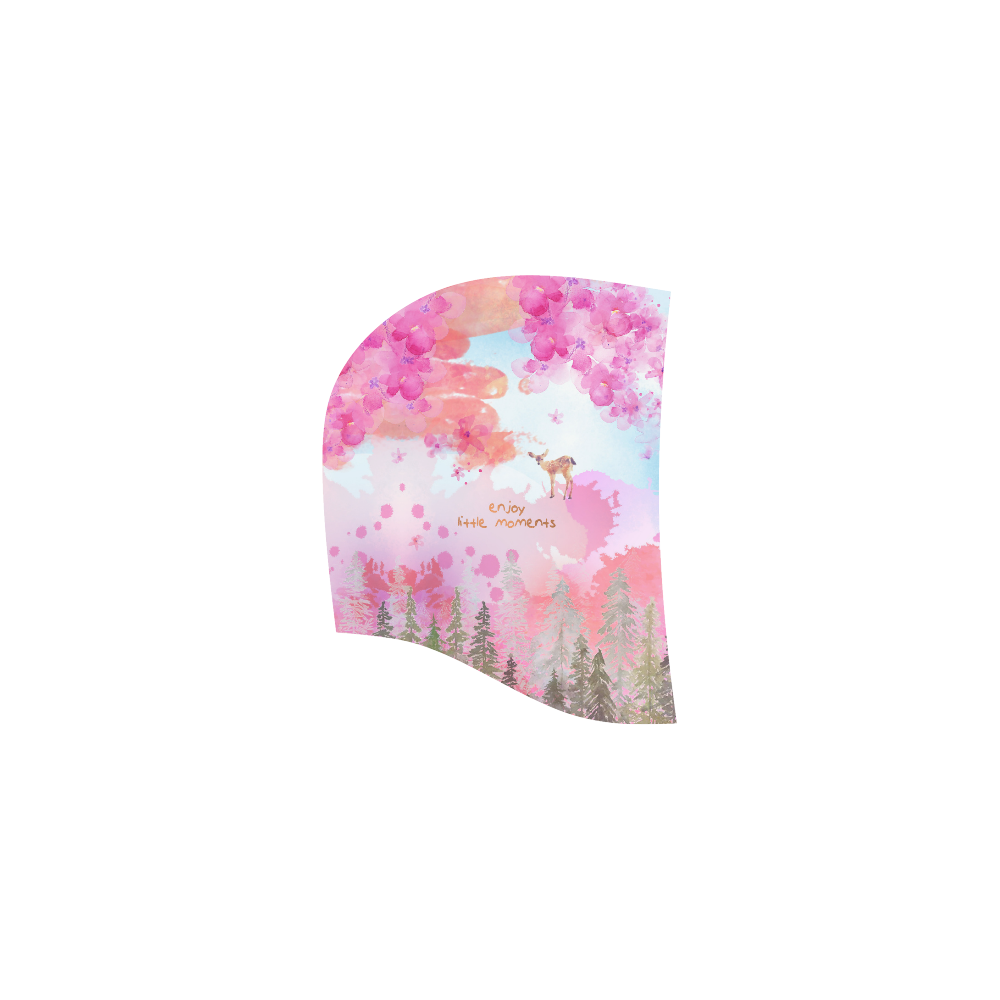 Little Deer in the Magic Pink Forest All Over Print Sleeveless Hoodie for Women (Model H15)