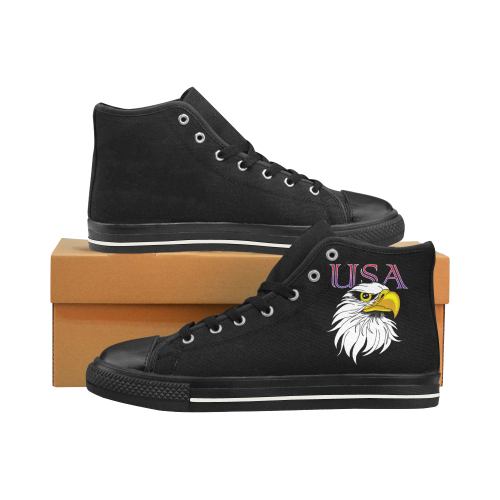 USA Eagle ss Men’s Classic High Top Canvas Shoes /Large Size (Model 017)