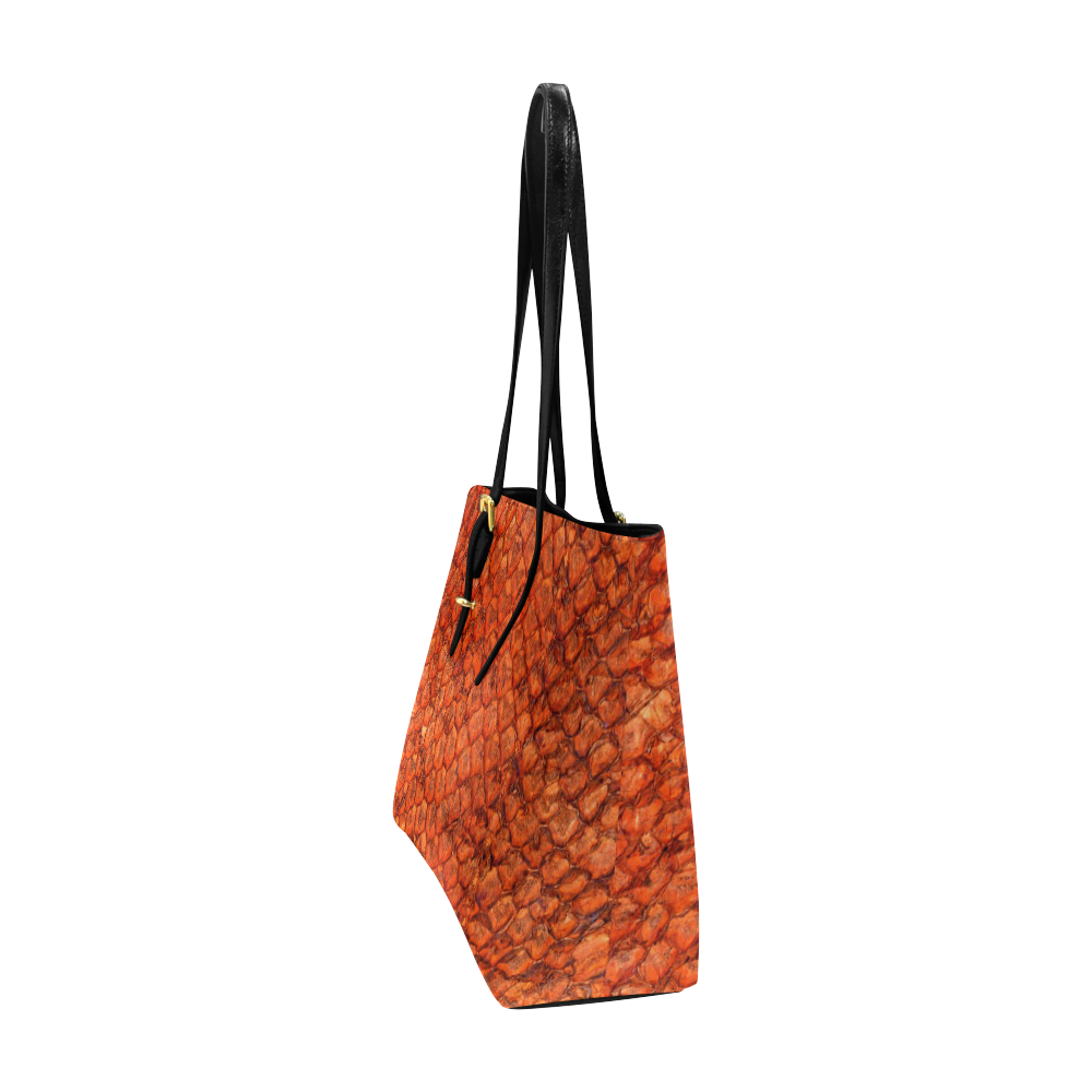 SNAKE LEATHER 4 Euramerican Tote Bag/Large (Model 1656)