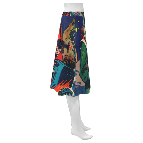 Battle in Space Mnemosyne Women's Crepe Skirt (Model D16)