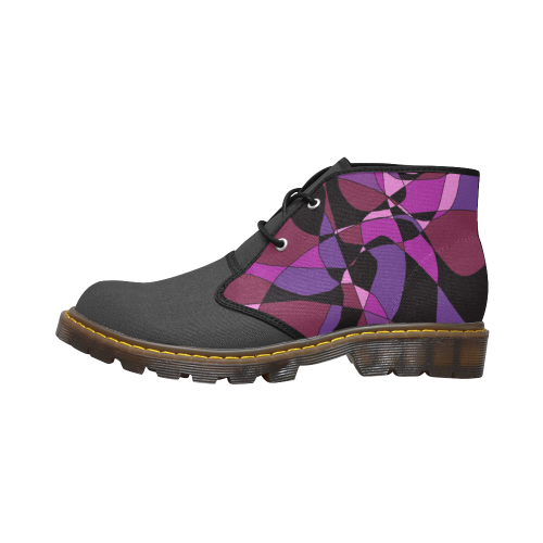 Abstract Design #6 Women's Canvas Chukka Boots (Model 2402-1)
