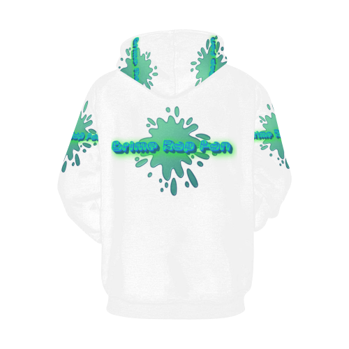 Grime Rap Design Fan Art Blue Green and Aqua All Over Print Hoodie for Women (USA Size) (Model H13)