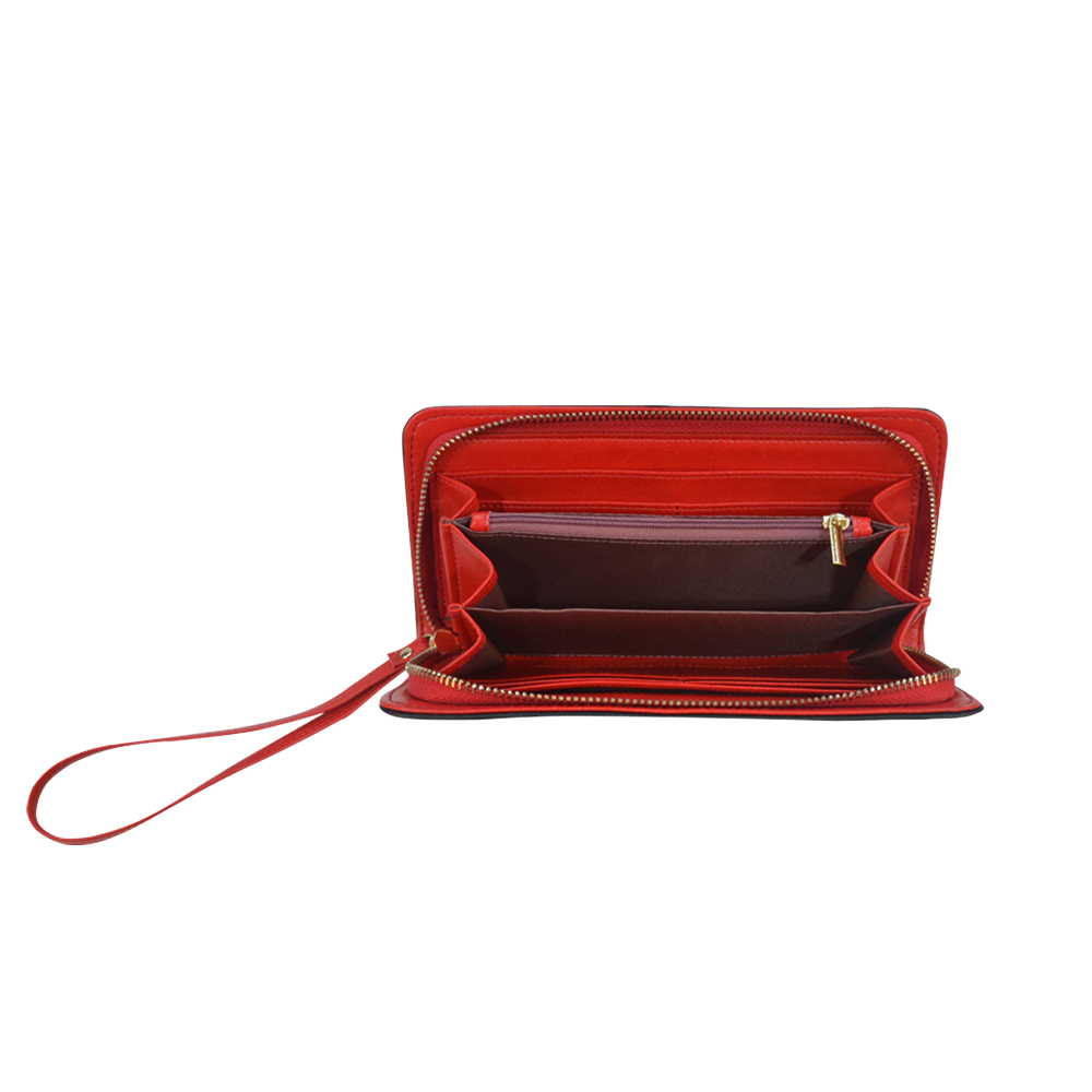 Red rosa Women's Clutch Wallet (Model 1637)