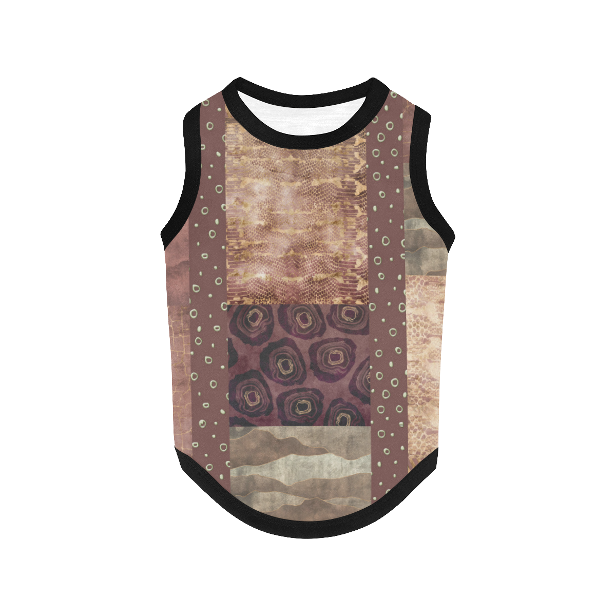 African Python Patchwork All Over Print Pet Tank Top