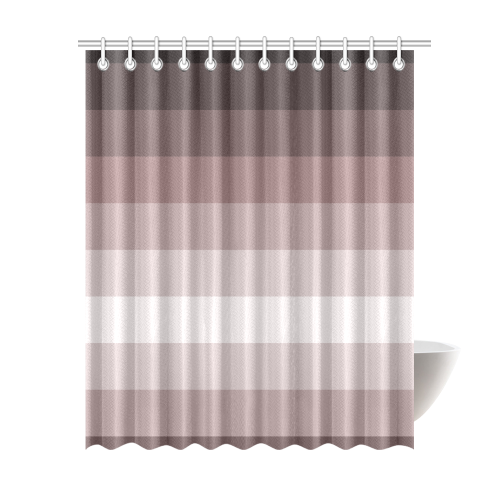 Grey multicolored stripes Shower Curtain 69"x84"
