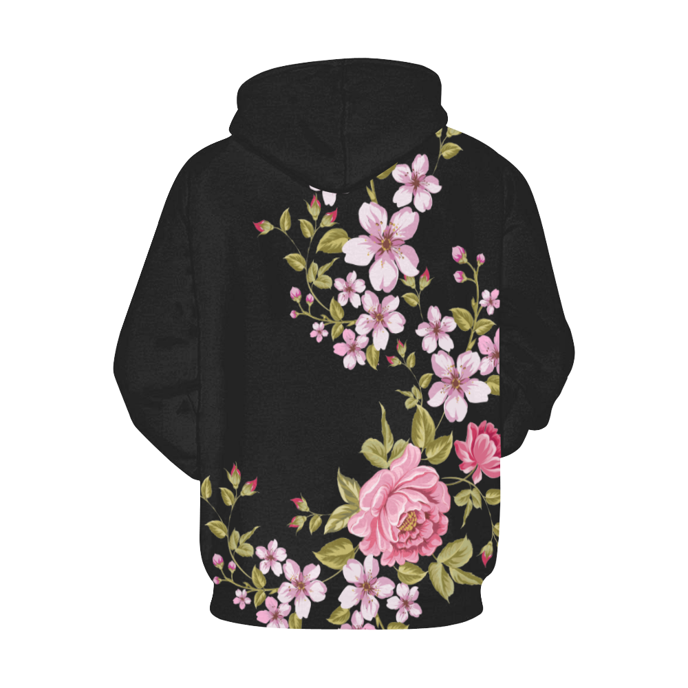 Pure Nature - Summer Of Pink Roses 1 All Over Print Hoodie for Women (USA Size) (Model H13)