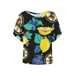Boston Bruins Women's Batwing-Sleeved Blouse T shirt (Model T44)